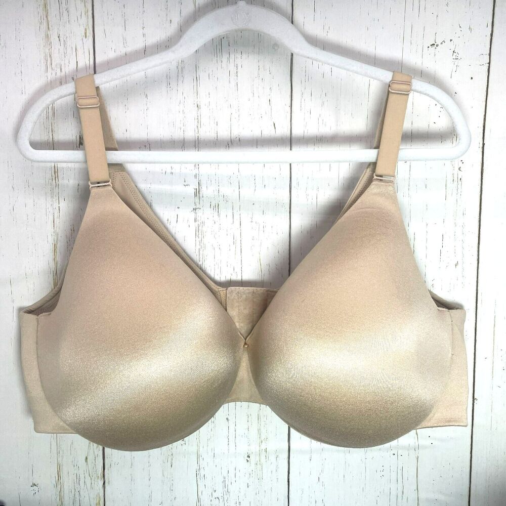 Cacique Size 44DDD Bra Beige Backsmoother Lightly Lined Full Coverage Underwire